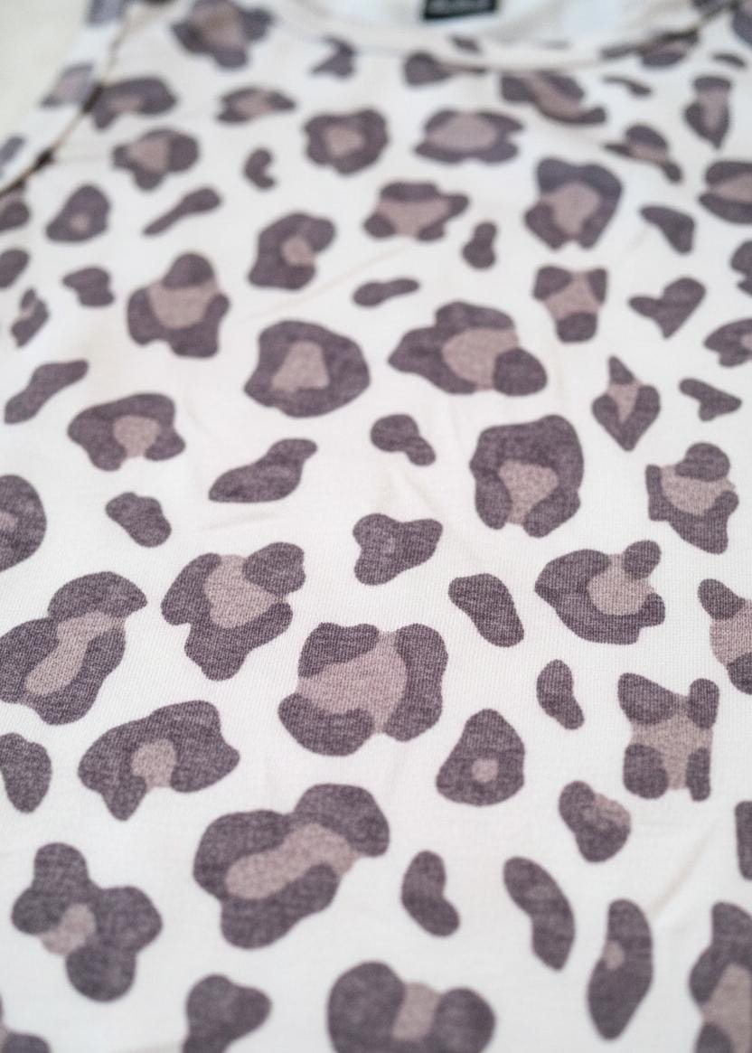 Talla S; Top De Tanque Corto Con Diseño De Estampado De Leopardo