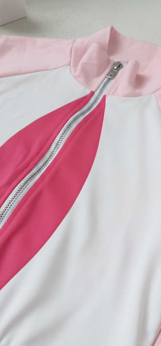 Chaqueta estilo track jacket cropeada